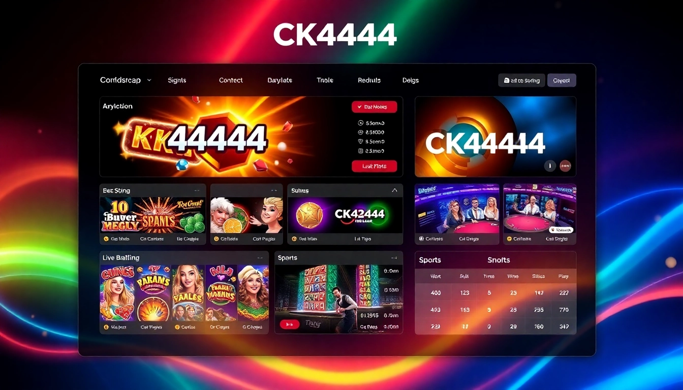 Engaging scene of CK4444 net online gaming platform featuring slots and live casino action for Bangladesh players.
